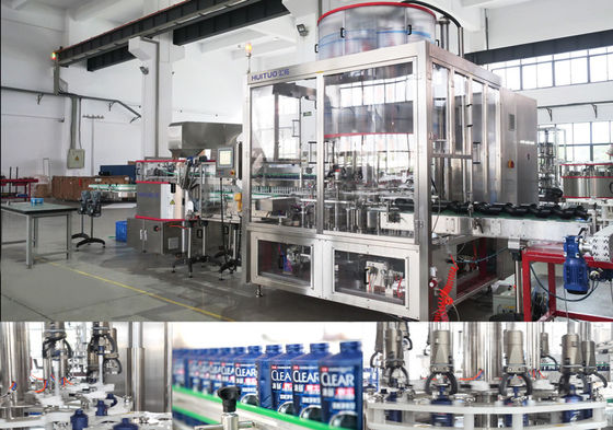 Flüssige Füllung 4KW und mit einer Kappe bedeckende Maschine 6000BPH für Shampoo