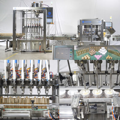 Standard-füllende mit einer Kappe bedeckende Maschine 380V GMP für Lotion
