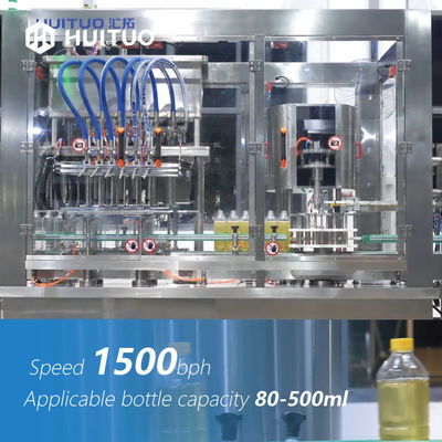 Huituo-Vertrag Multifunktions2 in 1 Speiseöl-füllender mit einer Kappe bedeckender Maschine 1500bph
