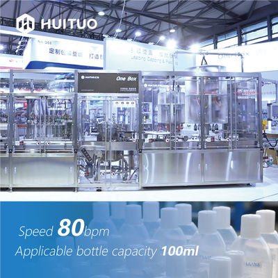 Haustier-Glasflasche Monoblock-Füllung und mit einer Kappe bedeckende Maschine automatisch für Kosmetik