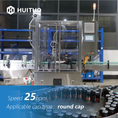 Automatische Torsion weg von mit einer Kappe bedeckender Maschine für Glasgefäß-Kapsel-Füllung