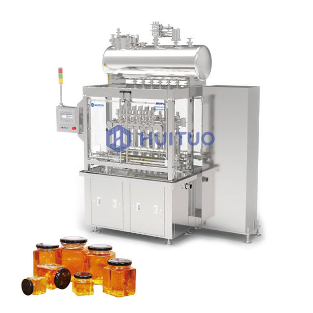 Glasgefäß-Behälter mit Deckel-Servokolben-Flaschen-Füllmaschine für Sirup und Honig